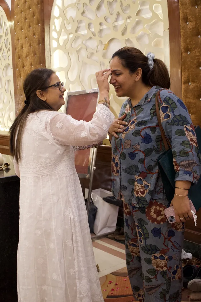 Pooja during an energy healing session
